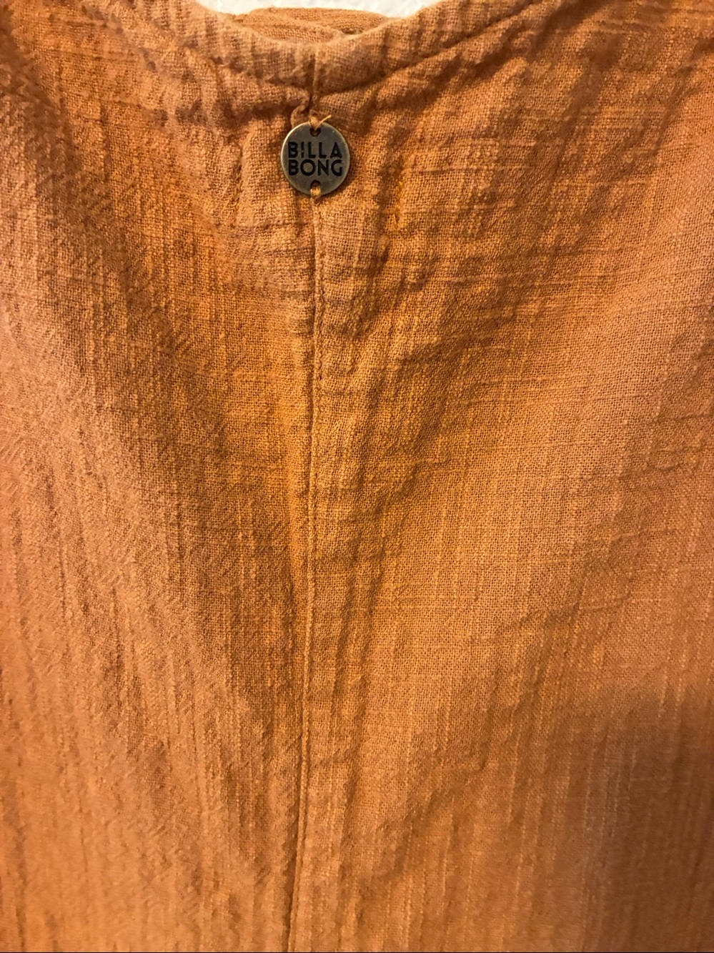 Billabong Daydream Women's Wide-Leg Button-Front Jumpsuit in Rust - Picture 6 of 7